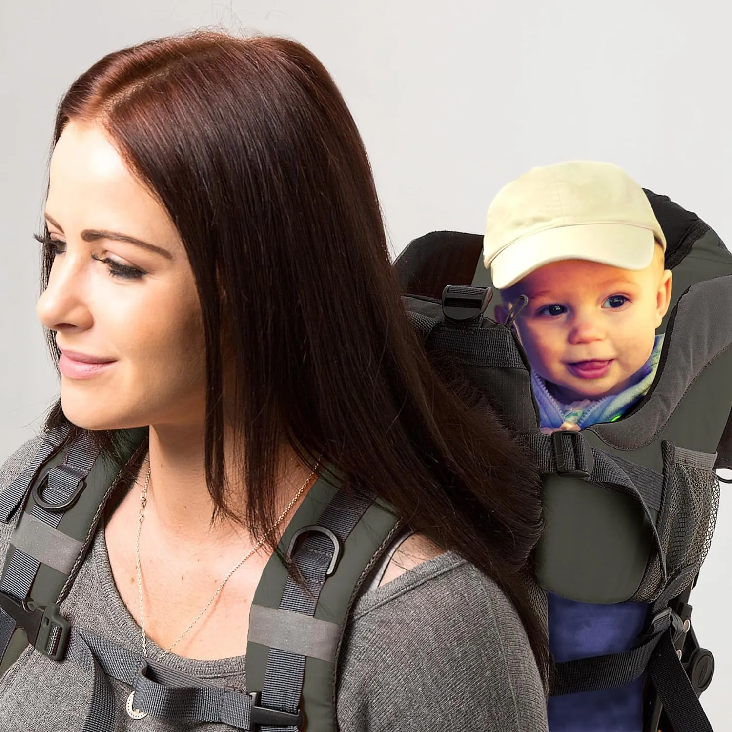Hiking Baby Carrier Backpack - Comfortable Toddler/Baby Backpack Carrier System with Diaper Change Pad, Insulated Pocket   Rain and Sun Hood to Protect Your Child