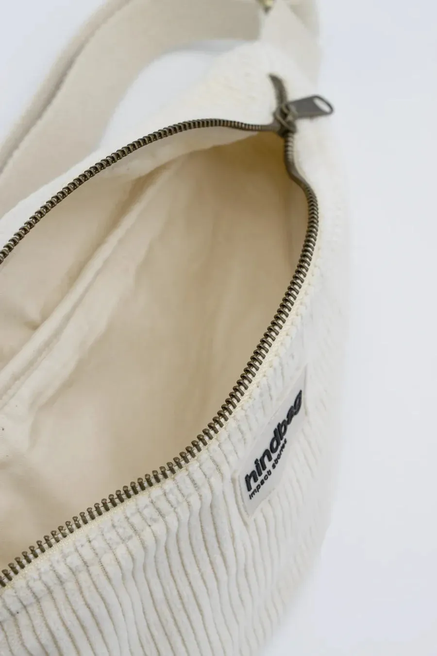 Hindbag Olivia Banana bag - Corduroy Offwhite