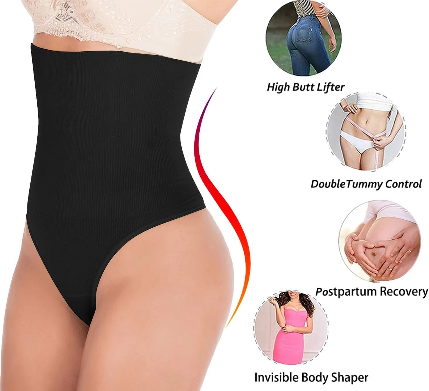 Hioffer 328 Women Waist Cincher Girdle Tummy Slimmer Sexy Thong Panty Shapewear