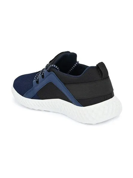 Hirolas® Men's Blue Mesh Running/Walking/Gym Lace Up Sport Shoes (HRL2021BLU)