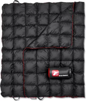 Horizon Hound Down Camping Blanket - Outdoor Travel Quilt | Sustainable, Insulated, Lightweight & Warm Gear for Sleep, Camping, Stadium, Hiking & Festivals | Water Resistant, Packable & Compact