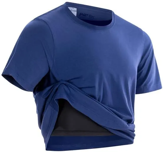Hybrid Compression Crewneck for Gynecomastia - Men’s Shapewear T-Shirt, Breathable, Lightweight, Discreet, Comfortable