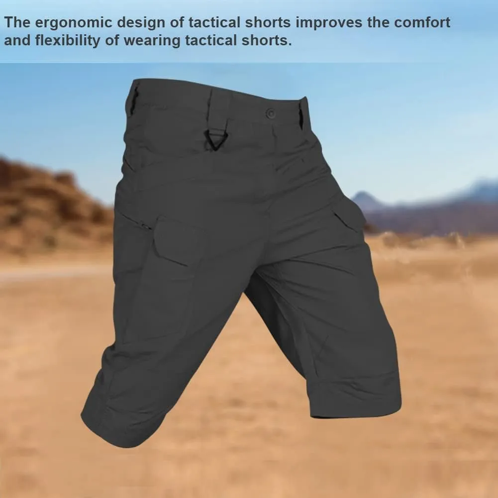 HYCOPROT Men's Tactical Cargo Shorts Waterproof Lightweight Work Short Quick Dry Military Multi Pockets Ripstop for Hiking