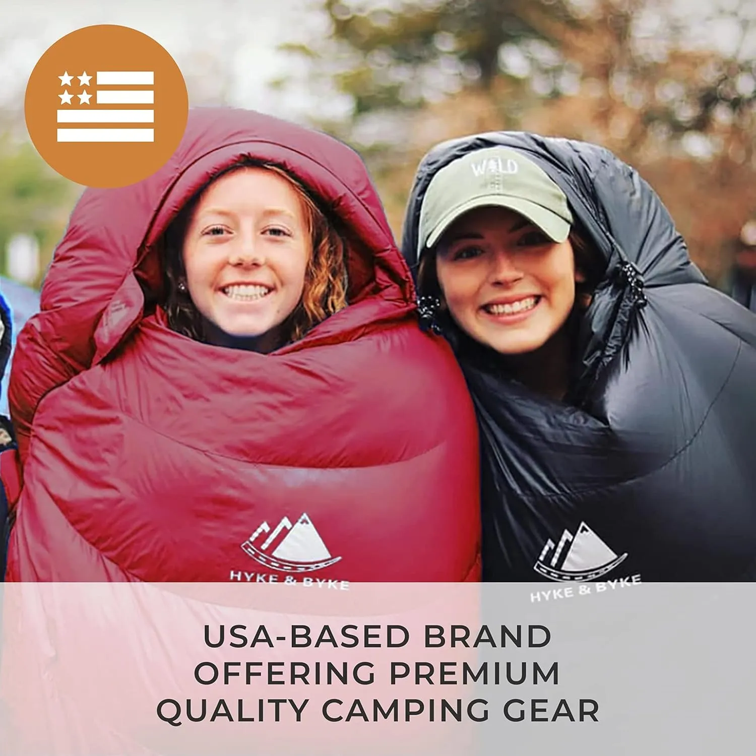 Hyke & Byke Quandary 15°F Cold Weather Mummy Hiking & Backpacking Sleeping Bag - Duck Down 650 FP 3 Season Sleeping Bags for Adults - Ultralight with Compression Stuff Sack