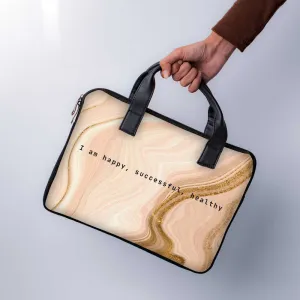 I Am Happy Laptop Sleeve With Handle
