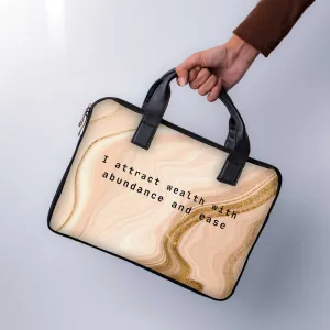 I Attract Wealth Laptop Sleeve With Handle