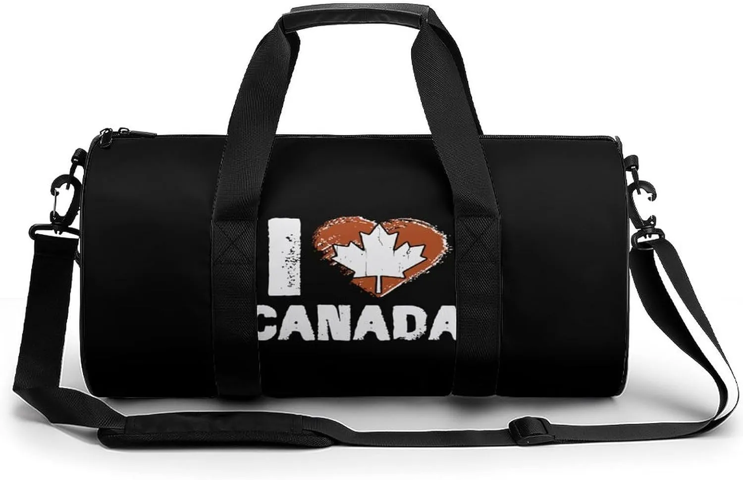 I Love Canada, Canada Day Small Gym Bag for Men Women Swim Dance Travel Tote Duffle Bags with Shoulder Strap, style