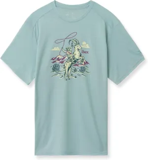 IBEX Merino Wool Journey Short Sleeve Graphic T-Shirt for Men | Lightweight Breathable Crewneck Tee for Hiking