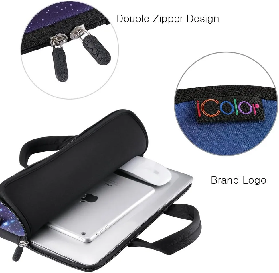 iColor 9.7-10.2 Inch Neoprene Tablet Bag Carrying Case Sleeve Cover With Handle for Laptops/Notebook/eBooks/Kids Tablet/Apple iPad - Chimpanzee ICB10-9