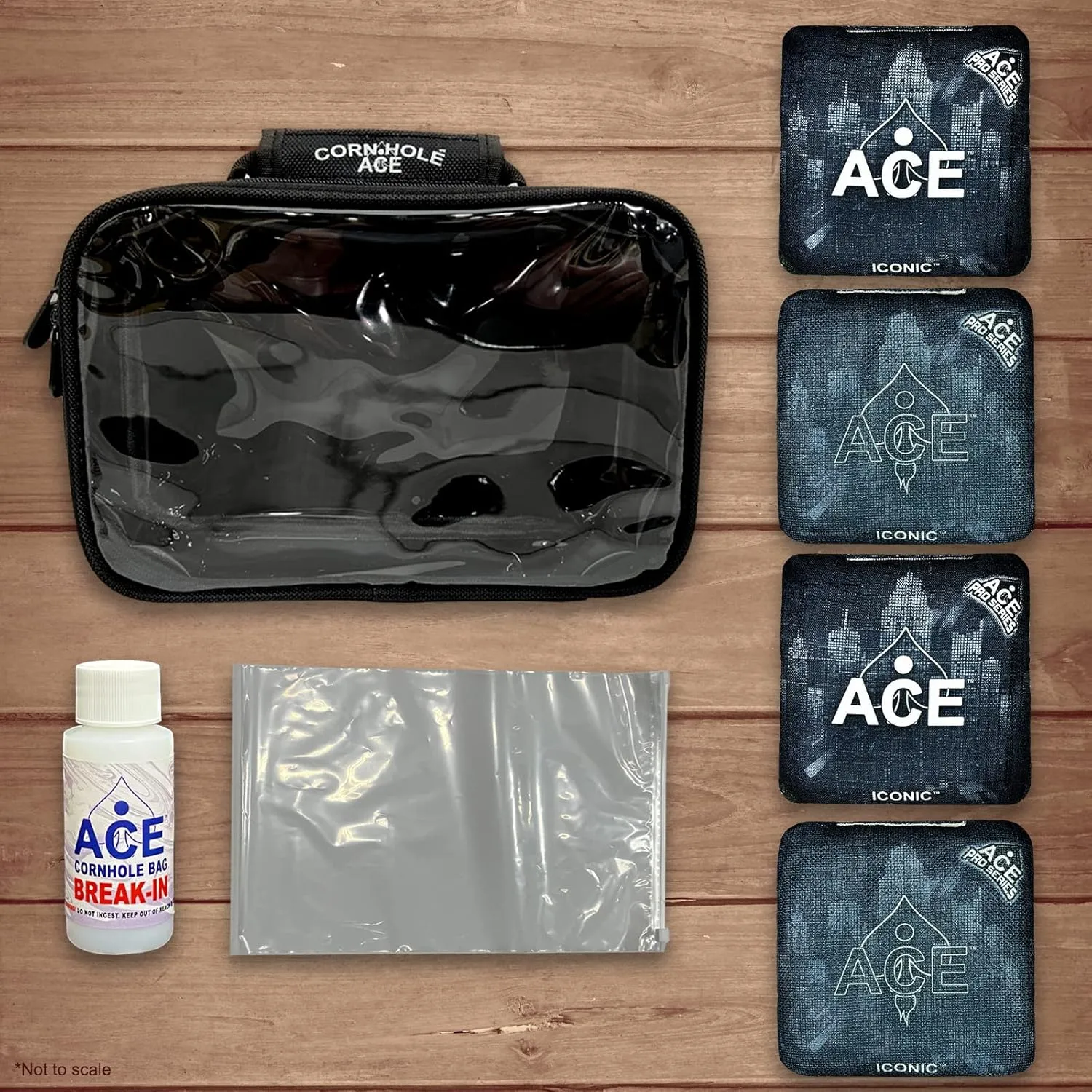 Iconic | ACE Pro Cornhole Bags   PRO Kits | Dual Sided Slick Stick All Weather | Optional Bag Break in and Carrying Case | Set of 4