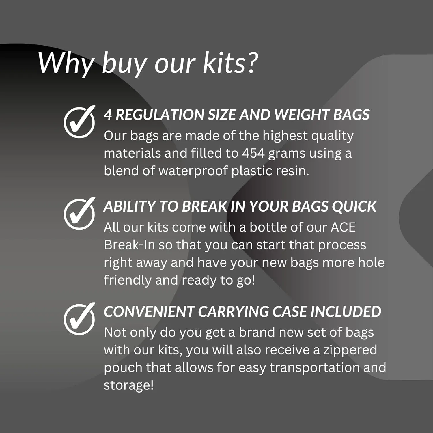 Iconic | ACE Pro Cornhole Bags   PRO Kits | Dual Sided Slick Stick All Weather | Optional Bag Break in and Carrying Case | Set of 4