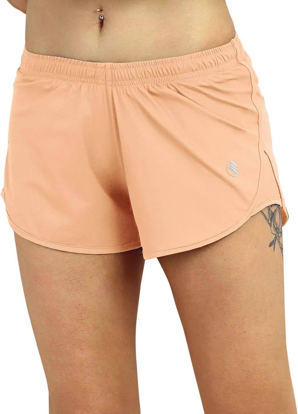 icyzone Workout Shorts Built-in Brief - Women's Gym Exercise Athletic Running Yoga Shorts