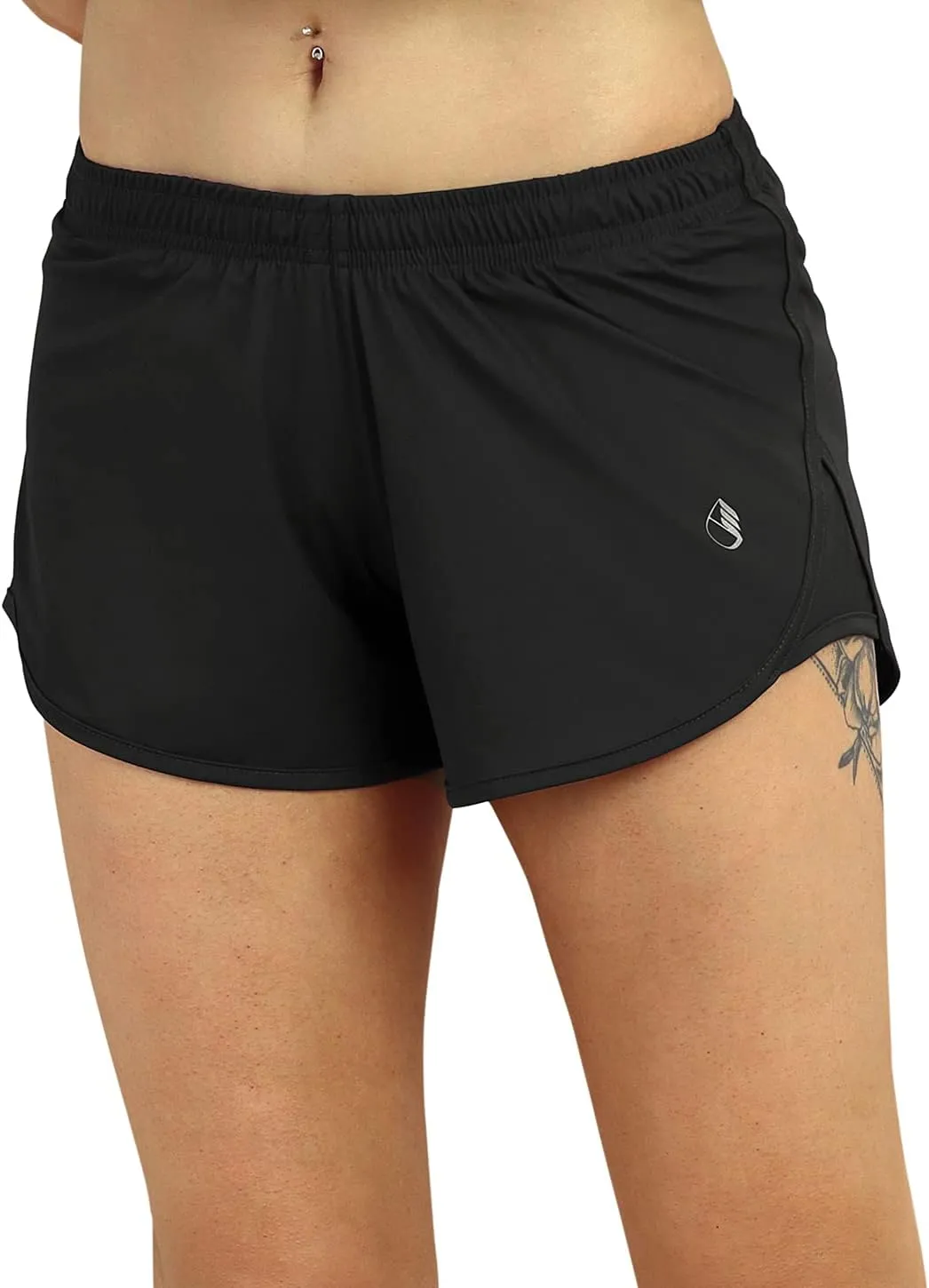 icyzone Workout Shorts Built-in Brief - Women's Gym Exercise Athletic Running Yoga Shorts