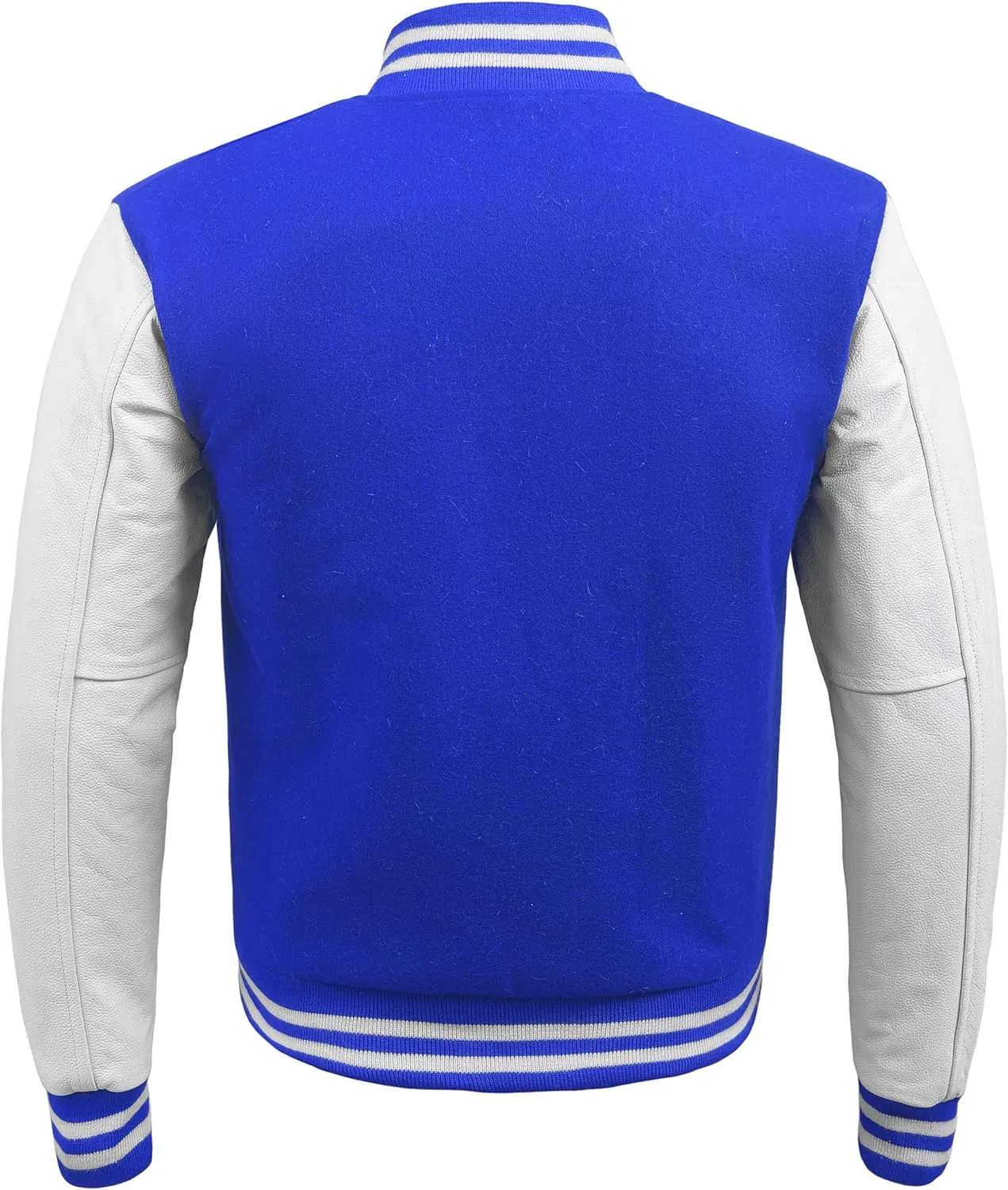 Iman Pro Varsity Jacket Men’s Genuine Cowhide Leather Sleeve and Wool Blend Letterman Jacket/Sporty Streetwear/Classic jacket