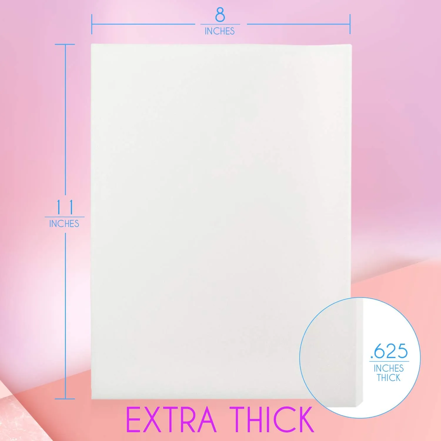 Impresa - Extra Thick Lipo Foam Pads - 3 Pack - Post Surgery Compression Garment Sheets for Liposuction, Tummy Tucks, and C-Sections (8 x 11 x .625 in)