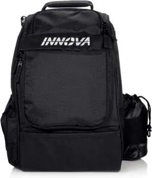 Innova Adventure Pack Disc Golf Backpack 2023 – Holds 25 Discs – Includes Mini, Disc Golf Bag (Black)