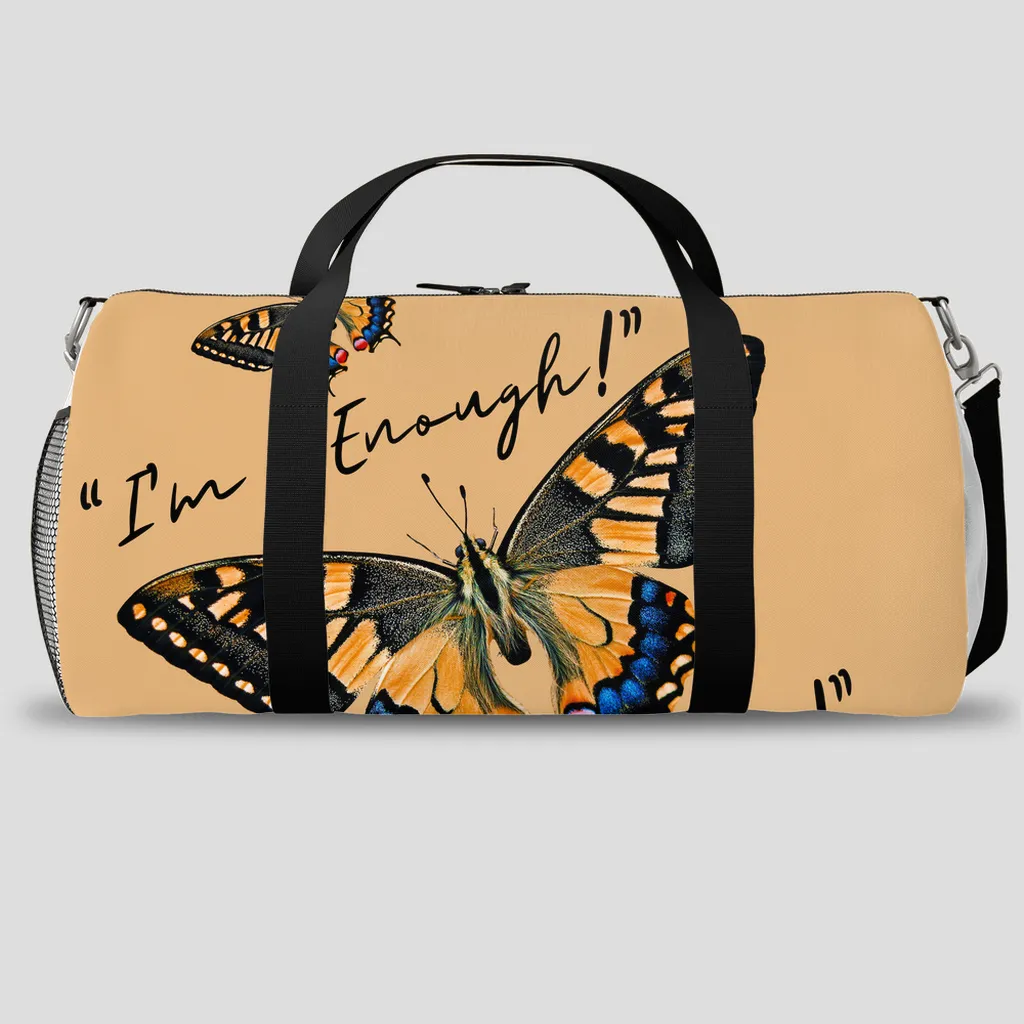 Inspirational-Duffle Bags (Neutral): "I'm Enough!"
