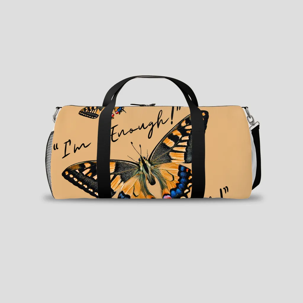Inspirational-Duffle Bags (Neutral): "I'm Enough!"