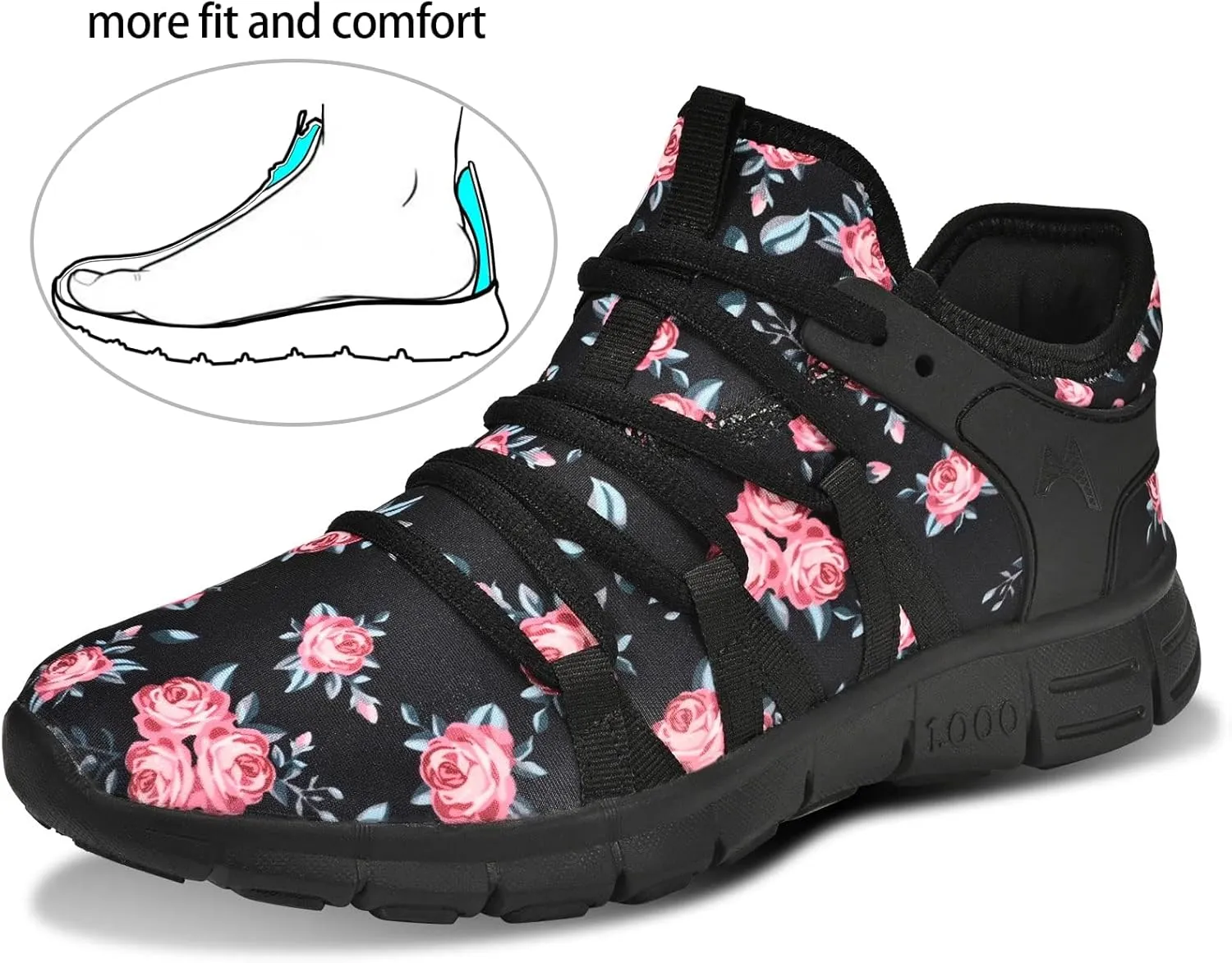 INZCOU Running Shoes Lightweight Tennis Shoes Non Slip Gym Workout Shoes Breathable Mesh Walking Sneakers