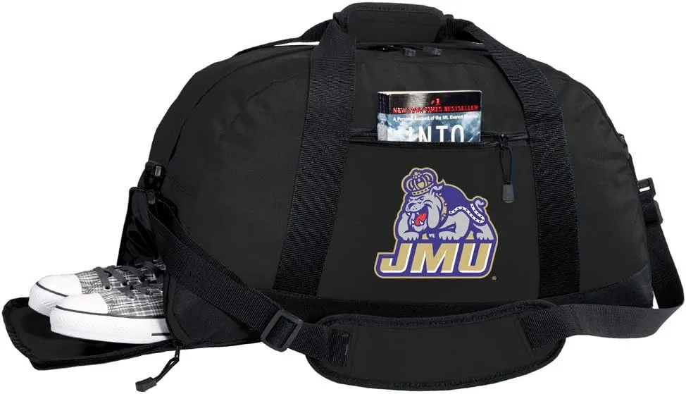 James Madison University Duffel Bag - JMU Gym Bags w/SHOE POCKET