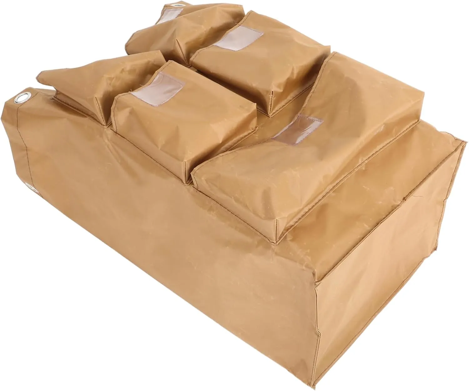 Janitorial Cleaning Cart Bag Oxford Cloth Rolling Caddy for Hotel Janitorial Supplies