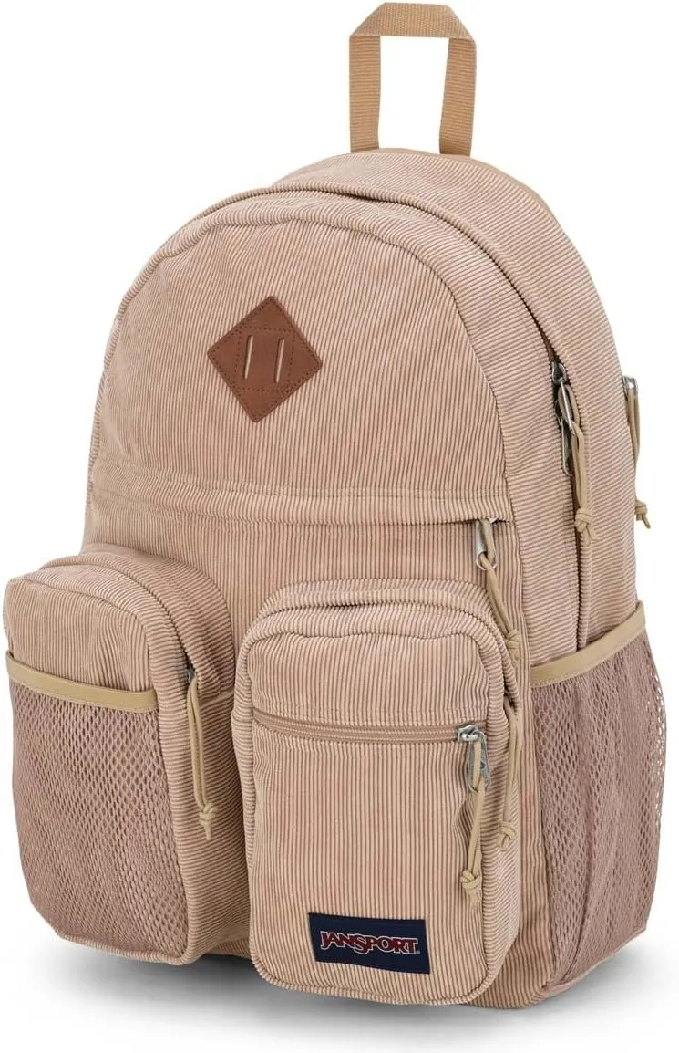 JanSport Granby Remix Backpack - Work, Travel, or Laptop Bookbag, Travertine Corduroy