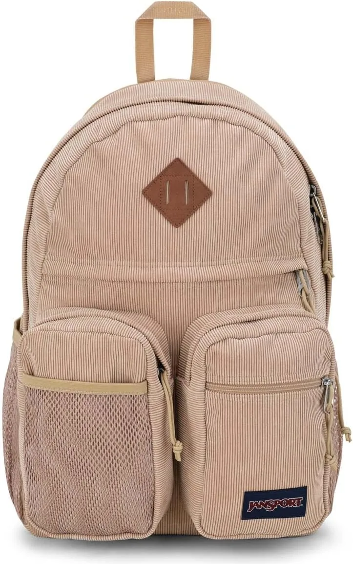 JanSport Granby Remix Backpack - Work, Travel, or Laptop Bookbag, Travertine Corduroy