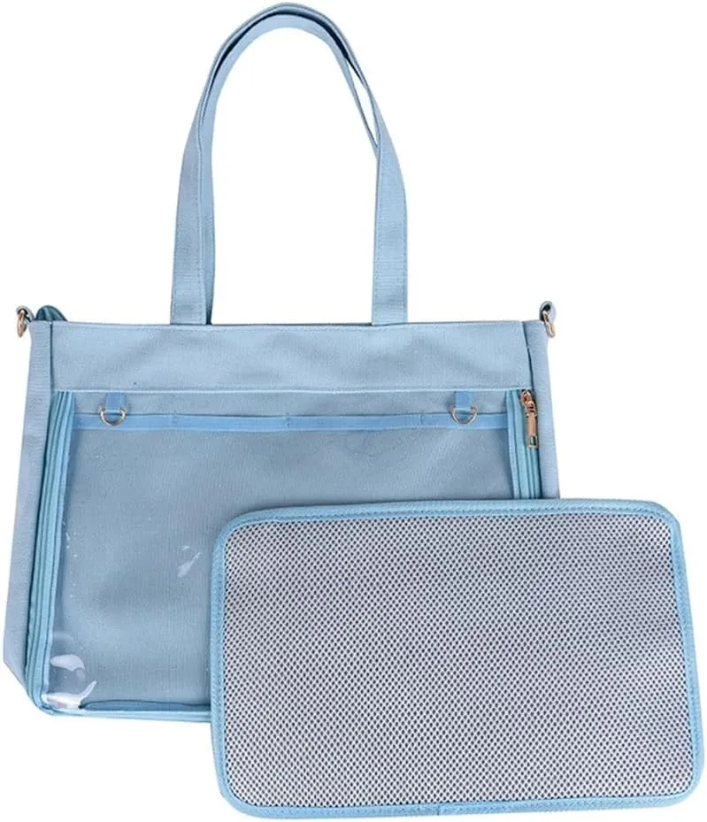 Japanese Style Crossbody Bag for Women Cute Canvas Bag Teen Shoulder Bag Student Handbag Lovely Clear Messenger Bag