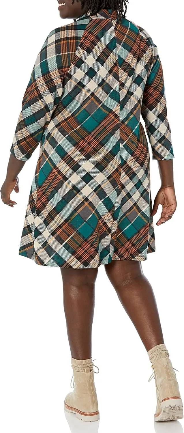 Jessica Howard Women's A-line Dress with Butterfly Sleeves