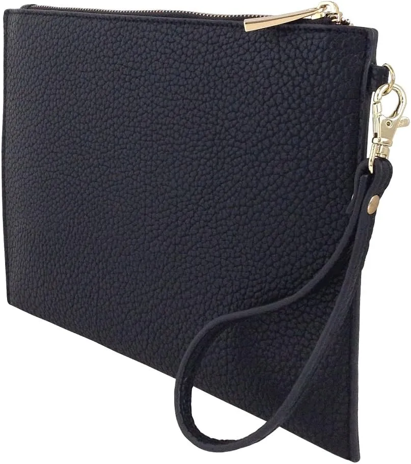 JNB Faux Leather Flat Wristlet with Card Sleeves