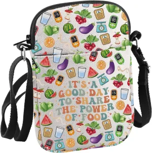 JNIAP Future Dietitian Graduate Gift It's a Good Day to Share the Power of Food Crossbody Bag Nutritionist Gift