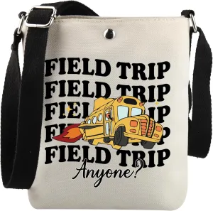 JNIAP School Trip Gift Field Trip Anyone Crossbody Bag Teacher Life Appreciation Gift