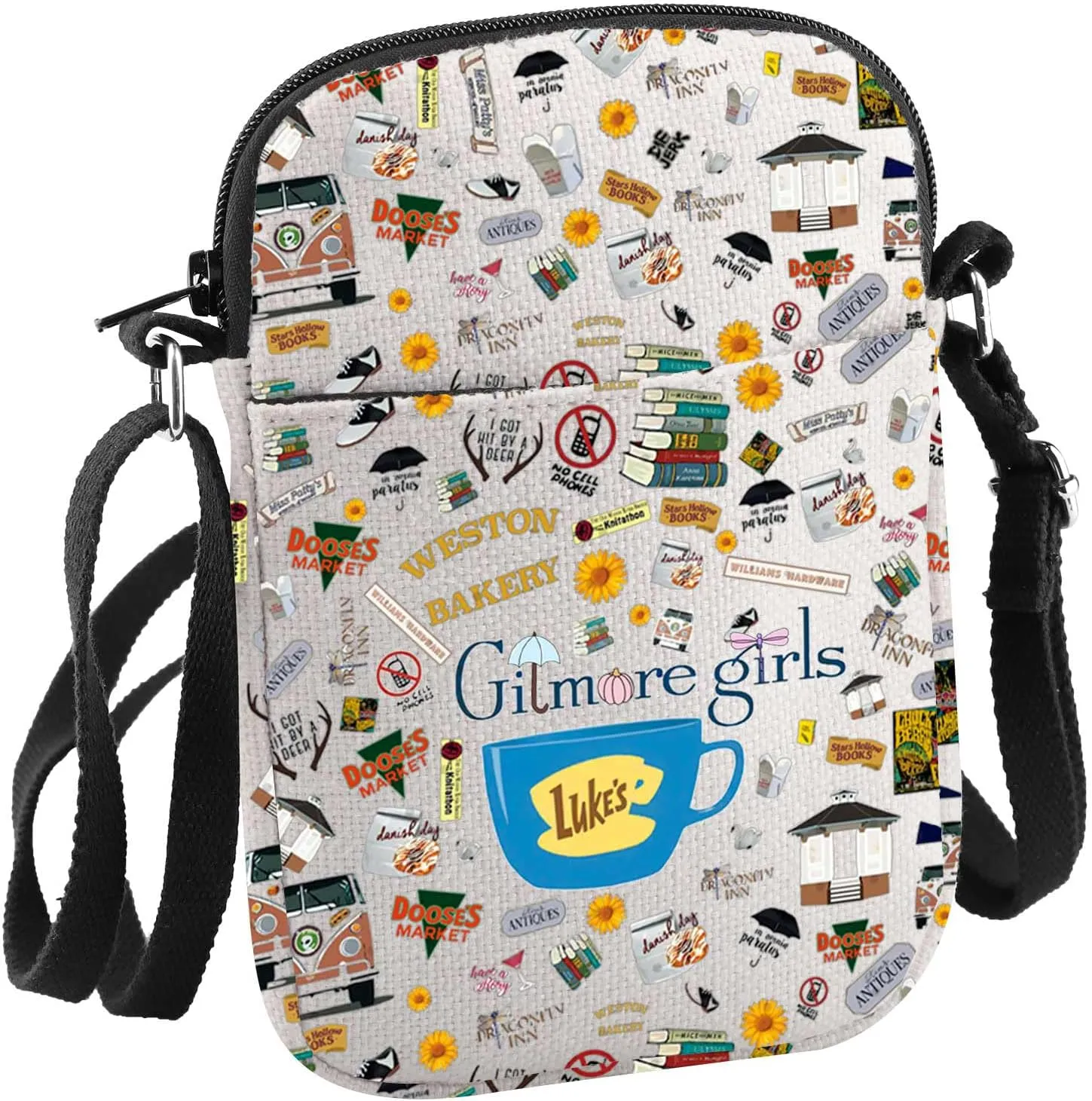 JNIAP TV Show Merchandise Lorelai Gil-more Crossbody Bag Luke’s Fans Gift For Mom Daughter Friend