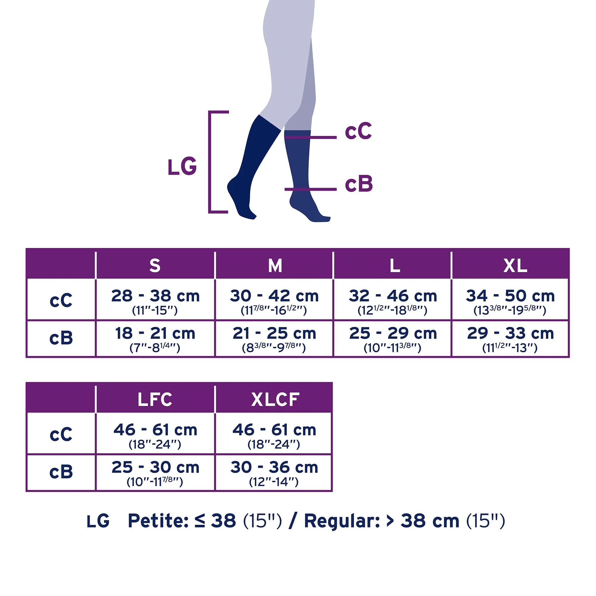 JOBST Relief Compression Stockings 15-20 mmHg Knee High Closed Toe