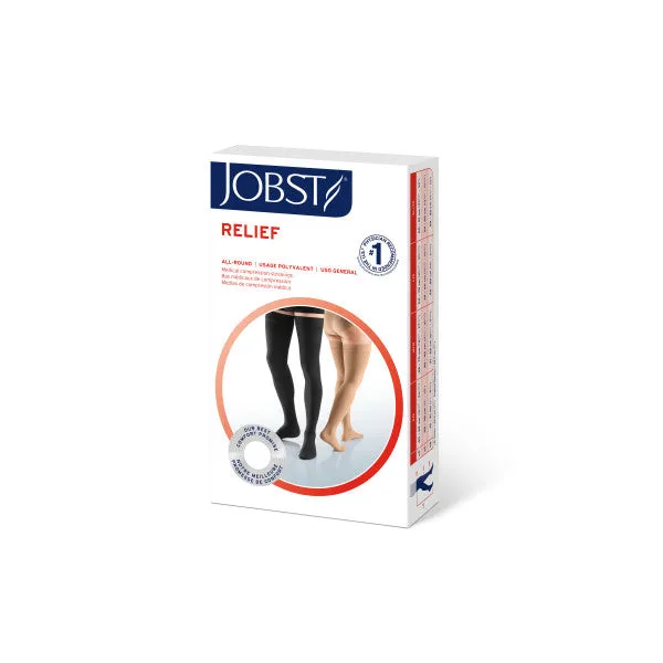 JOBST Relief Petite Silicone Compression Thigh High, 30-40 mmHg Open Toe