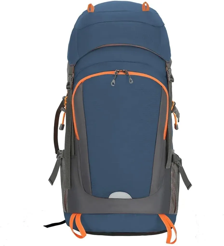 JSEIAJB 65L Outdoor Mountaineering Travel Backpack Waterproof Nylon Sport Night Reflective Camping Hiking Bag