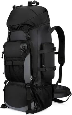 JSEIAJB Outdoor Hiking Mountaineering Bag 90L Large Capacity Travel Camping Rucksack Lightweight Waterproof Sport Bags