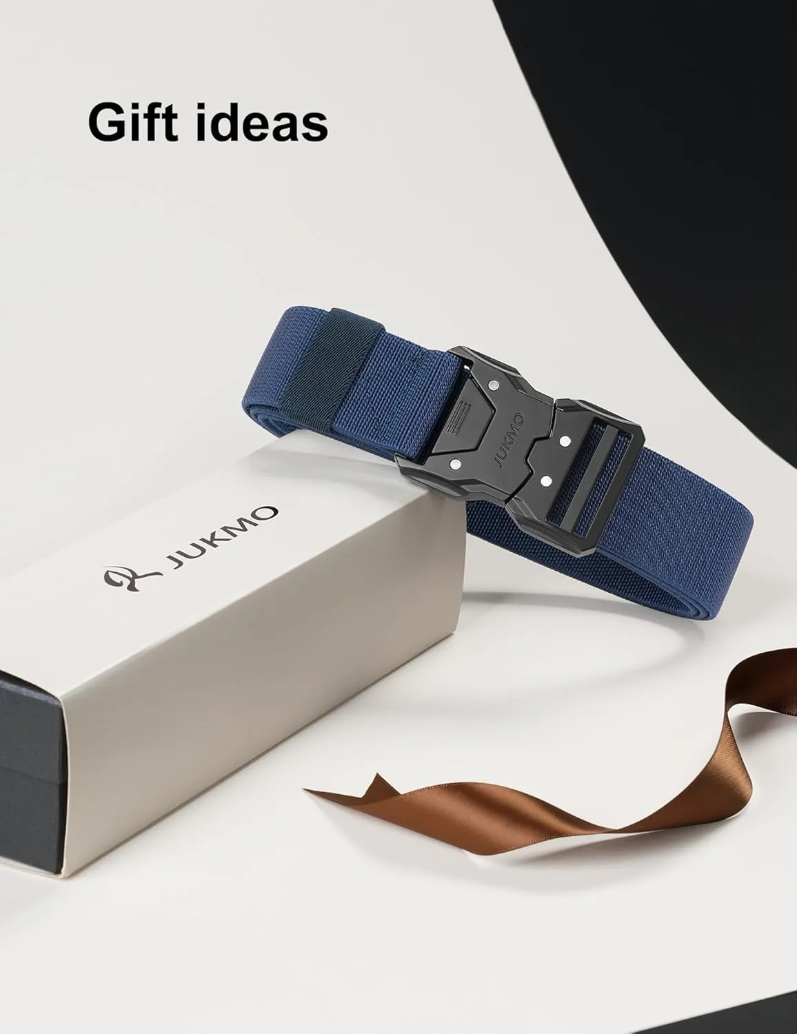 JUKMO Quick Release Tactical Belt, Military Work 1.5" Nylon Web Hiking Belt with Heavy Duty Seatbelt Buckle