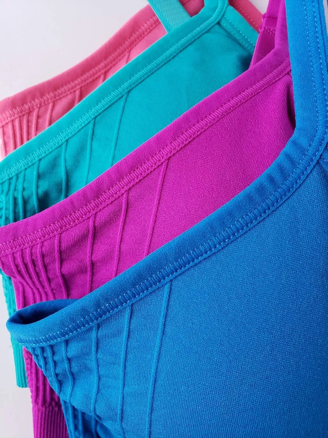 Kalon 4 Pack Women’s Nylon Spandex Removable Pads Comfort Cami Bras Wireless