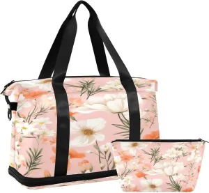 Kigai Milky Way Gym Bag for Women & Men,Waterproof Weekender Overnight Bag with Shoes Compartment Sports Duffel Bag for Gym Yoga Swimming Camping