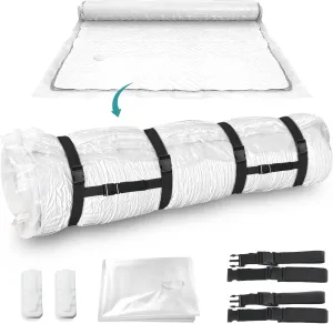 King/Cal-King Vacuum Storage Bag for Mattress with 4 Straps – Vacuum Seal Mattress Bag for Memory Foam and Latex, Easy Moving, Shipping and Storage