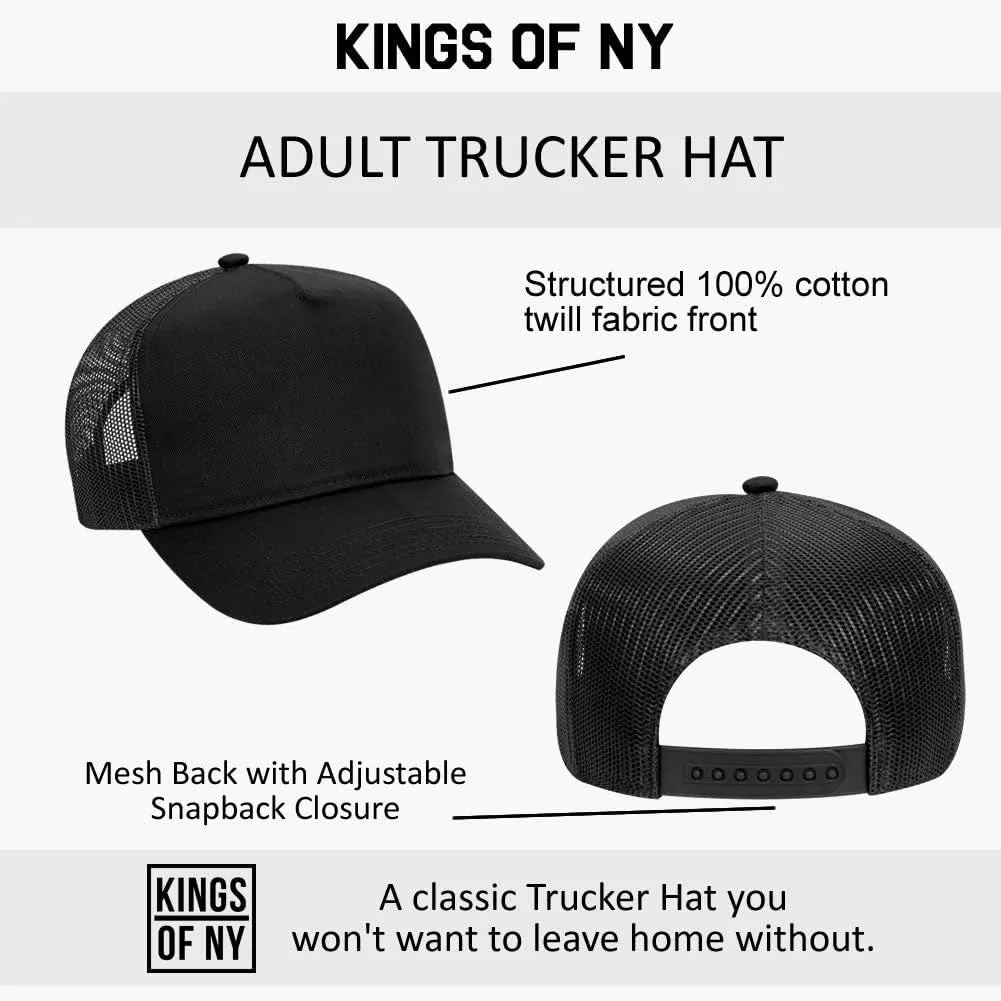 Kings Of NY Concord California CA City Retro Adult 5 Panel Mesh Trucker Hat for Men and Women