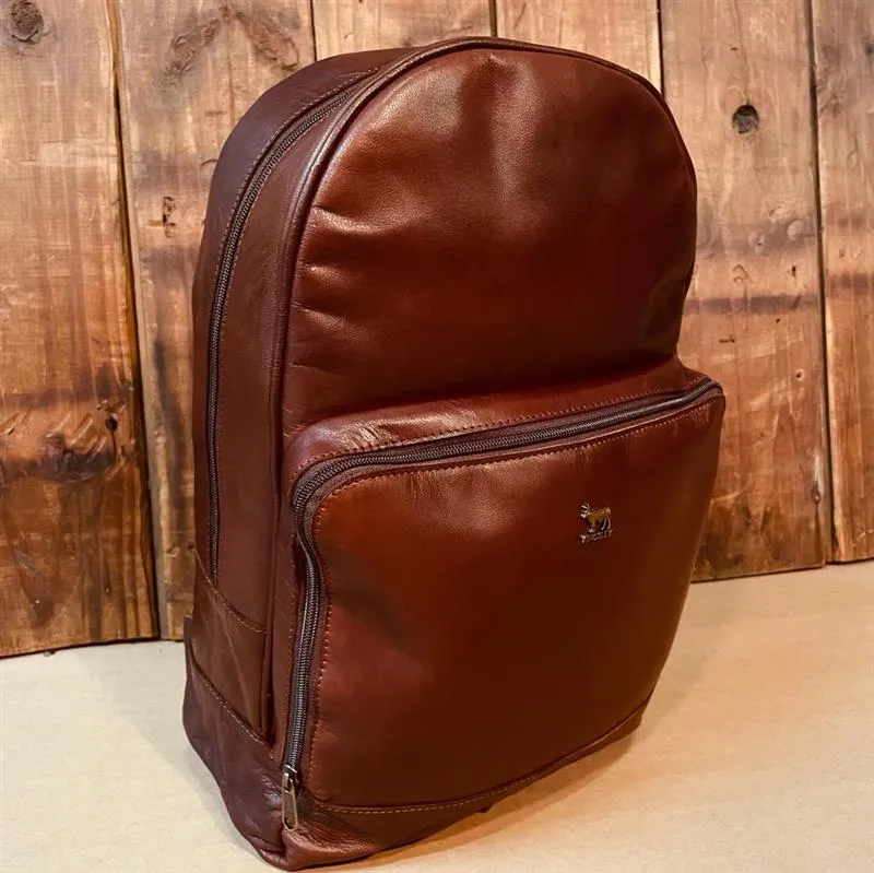 Kingsley Heath Metal Trim Backpack Tan