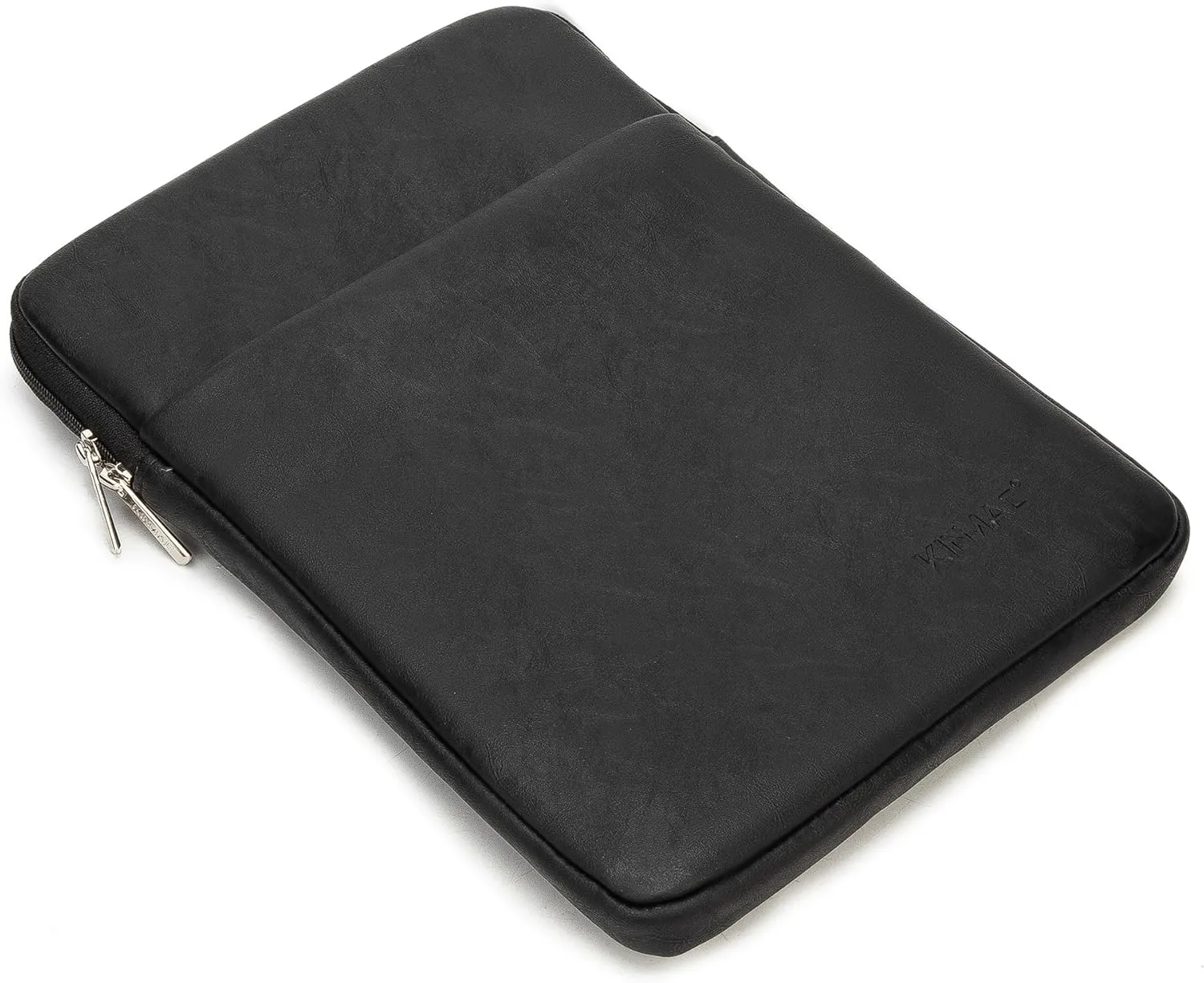 Kinmac 360° Protective Vertical Laptop Sleeve Case Bag with Pocket for MacBook Pro 14 inch and 14 inch-14.4 inch Laptop (Black PU)