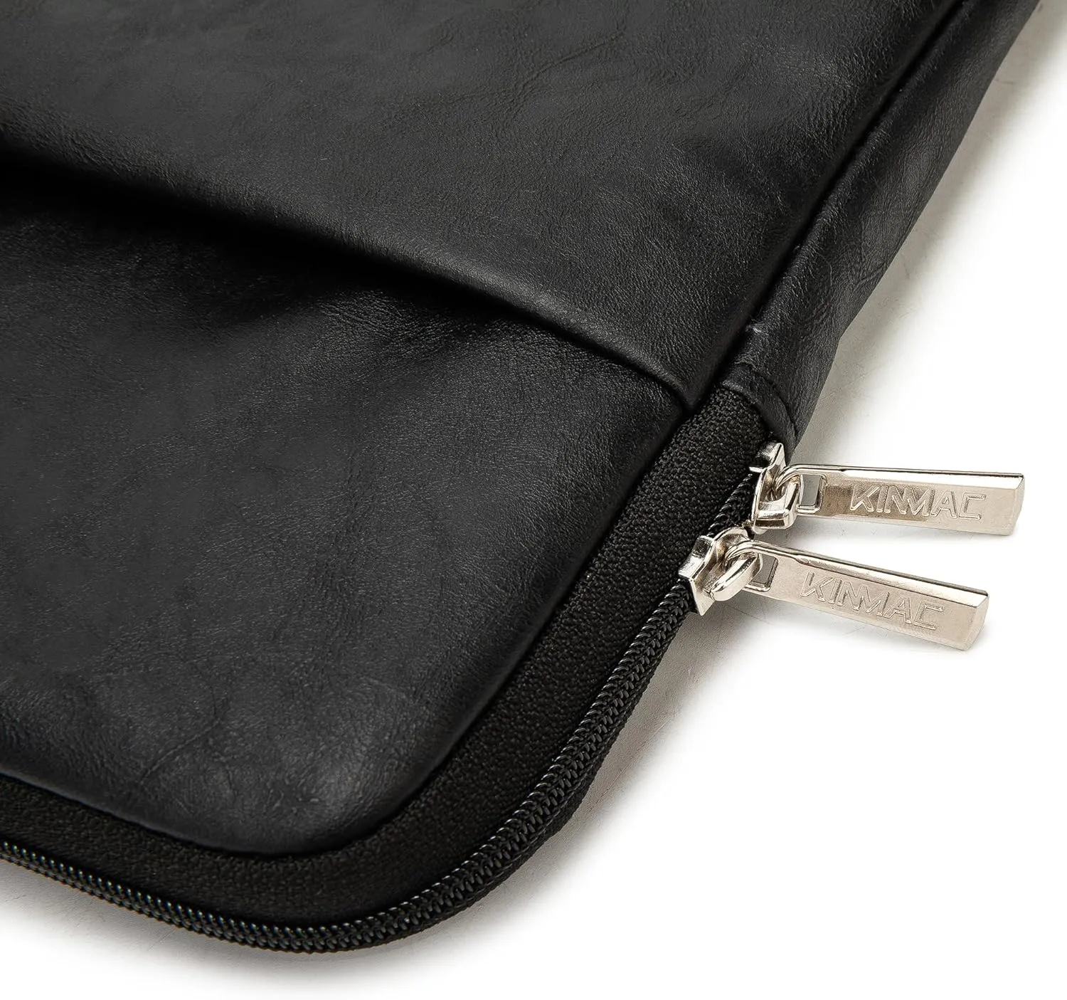 Kinmac 360° Protective Vertical Laptop Sleeve Case Bag with Pocket for MacBook Pro 14 inch and 14 inch-14.4 inch Laptop (Black PU)