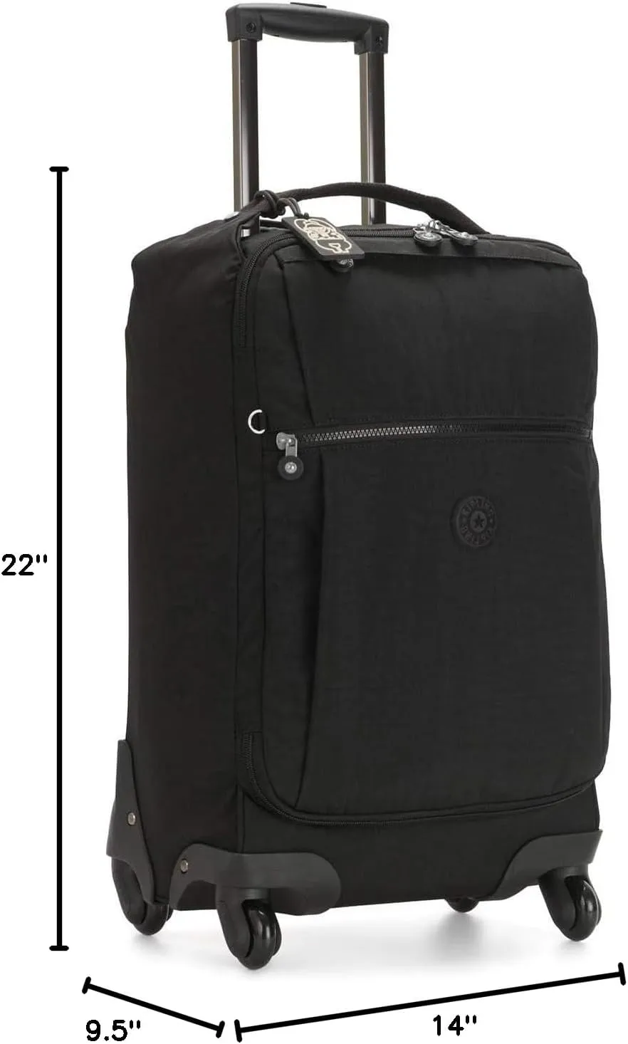 Kipling Women’s Darcey Small 22-Inch Softside Carry-On Rolling Luggage, Nylon, 360 Degree Spinning Wheels