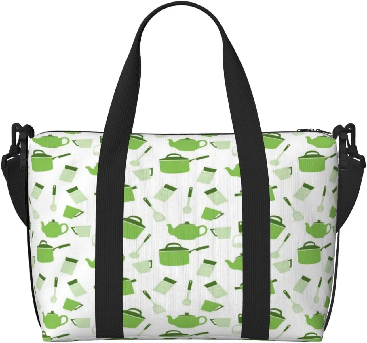 Kitchen Utensiles Cooking Pots Travel Bag Weekender Bags for Women Men Carry on Overnight Bag Tote Bag Yoga Gym Bag With Adjustable Straps for Gym, Work, Personal Items