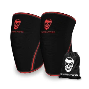 Knee Sleeves (1 Pair) Free Gym Bag - Knee Sleeve & Compression Brace for Squats, Fitness, Weightlifting, and Powerlifting - Gymreapers 7MM Sleeve Pair - For Men & Women - 1 Year Warranty (Small)
