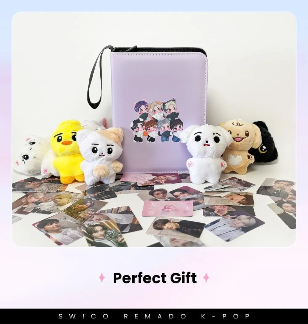 Kpop Photocard Binder Cute 400 Pockets Photocard Holder Book with Sleeves Photo Album for Lomo Cards