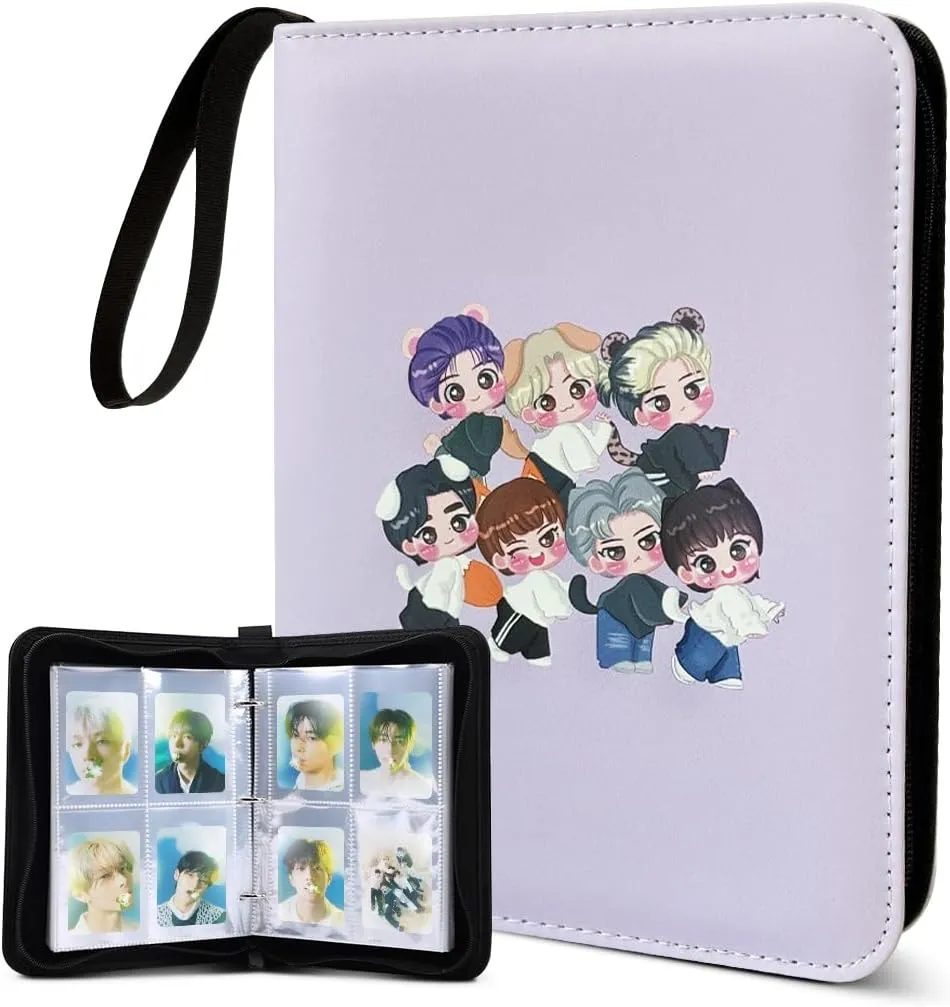 Kpop Photocard Binder Cute 400 Pockets Photocard Holder Book with Sleeves Photo Album for Lomo Cards